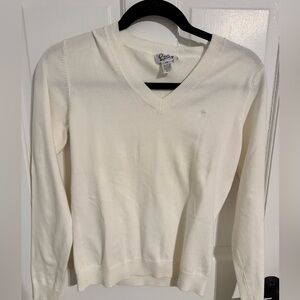 Lily Pulitzer Women's Cream V-neck Sweater.